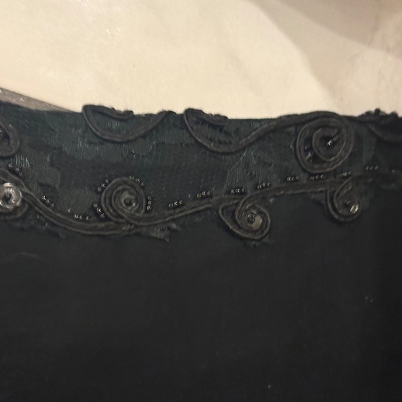 NWOT BLACK JEANS FROM VARIATIONS WITH LACE & BEADING - Picture 5 of 8